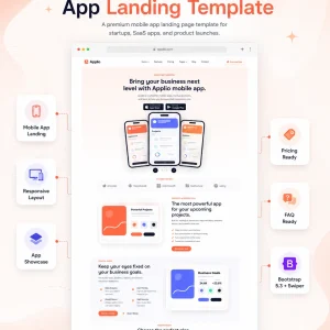 Applio App Landing HTML Şablon