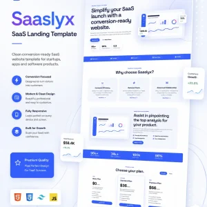 Saaslyx SaaS Landing HTML Şablon