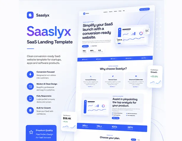 Saaslyx Saas Landing HTML Template