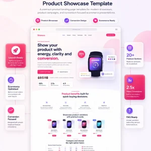 Showora Product Showcase HTML Şablon