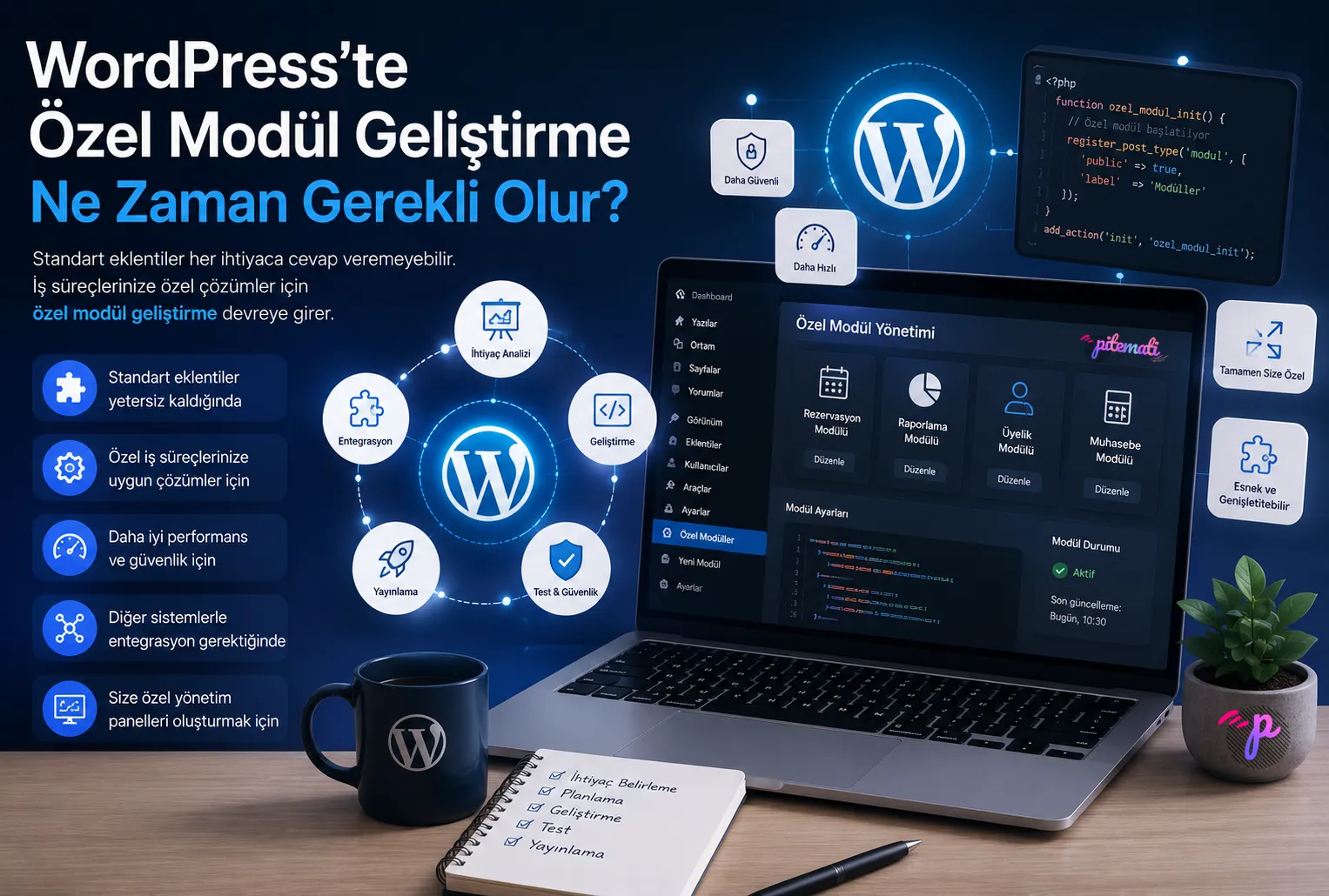 В каких случаях в WordPress необходима разработка пользовательских модулей?
