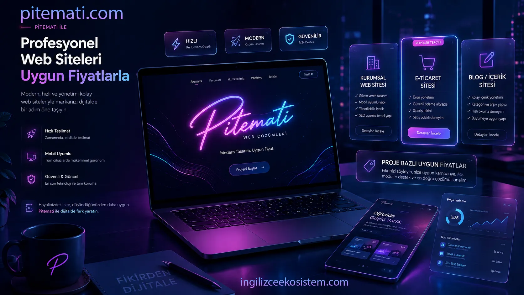 Profesyonel Web Siteleri, Uygun Fiyatlarla