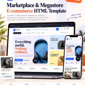 PteMosaic - Marketplace ve Çok Kategorili E-Ticaret HTML Şablonu