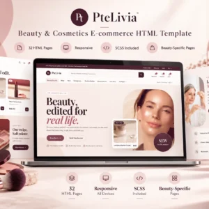 PteLivia – Güzellik ve Kozmetik E-Ticaret HTML Şablon